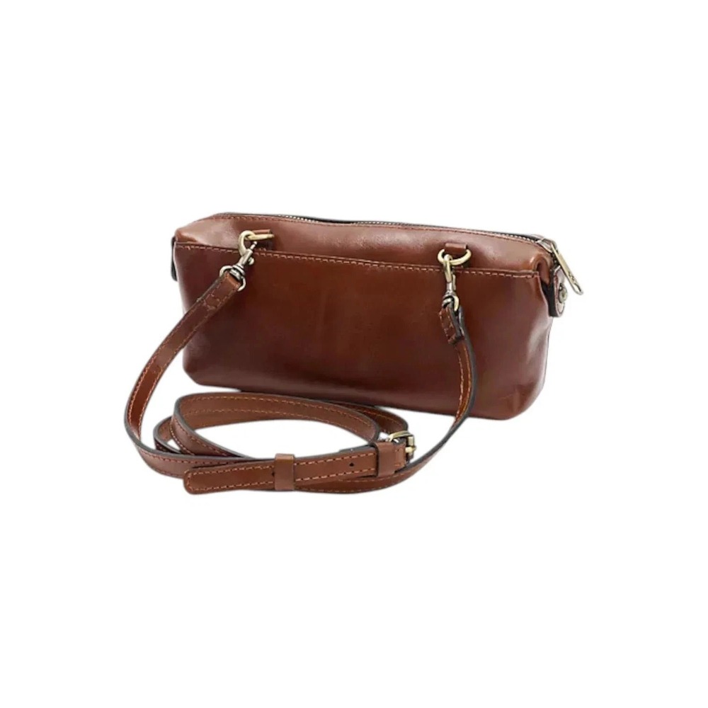 Patricia Nash Leather Joliet Pouch Crossbody Cognac Brown NWT - Picture 2 of 7